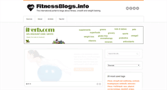 Desktop Screenshot of fitnessblogs.info