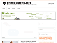 Tablet Screenshot of fitnessblogs.info